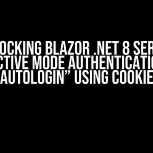 Unlocking Blazor .NET 8 Server Interactive Mode Authentication with “Autologin” using Cookies